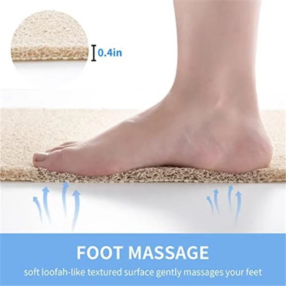 Non Slip Bathtub Mat Shower Foot Scrubber Quick Dry Bath Mat for Bathroom Home